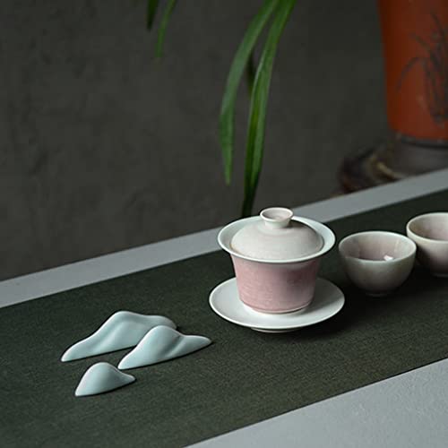 Home Decoration Ceramic Rockery Chinese Zen Ceramic Mountain Decoration Living Room Study Model Dry Landscape Pen Holder Chopsticks Holder Statuette for Your Desk
