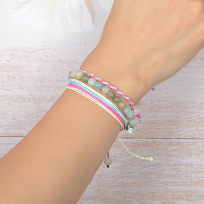 QOGIR Handmade Healing Bracelet,6mm Natural Gem Stone Bracelet rope bracelet - color: Amazonite(Communication and Expression), size: 6mm