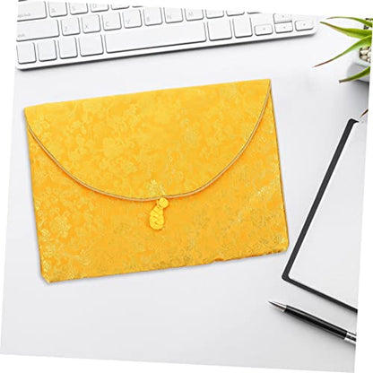 Ethnic Style Brocade Small Bag Quran Cover Case File Organizer for Buddhist Sundries
