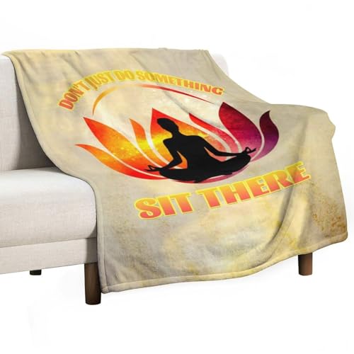 Meditation Lotus Throw Blankets Soft Cozy Warm Bed Blanket Couch Decorative Throw Blankets Living Room Bedroom Dorm