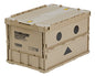 Trusco Nakayama Trusco Dumbo Thin Folding Container, 11.8 gal (50 L) with Locking Lid, Storage Case, Storage Box - color: (a) Sand, style: Locking lid included