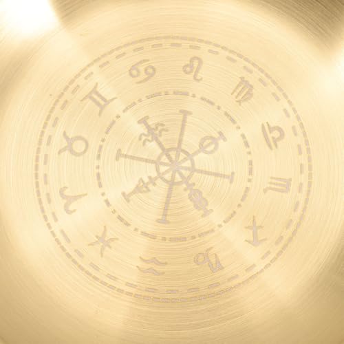 Altar Plate Candle Holder Candlestick Decorative Candle Stand Tealight Tray for Home Witchcraft Altar Supplies 14cm Golden