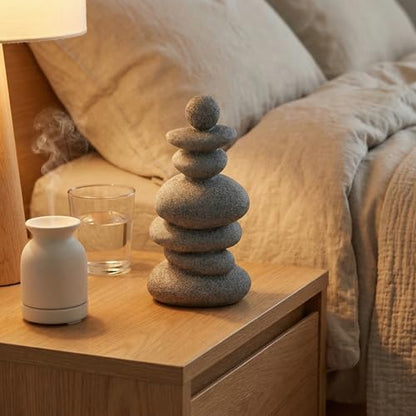 DECHOUS Japanese Zen Stacked Rocks Decor Faux Zen Garden Stone Sculpture for Garden, Meditation, Indoor Outdoor Small Rock Figurines