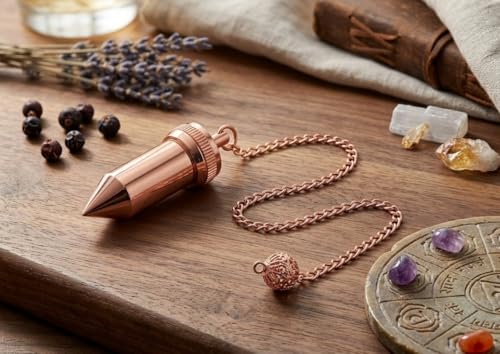 Pencil Design Openable Copper Pendulum for Reiki Healing, Dowsing & Chakra Balancing – Divination & Meditation Tool for Energy Cleansing - color: Pointed Pencil Design