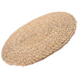 ERINGOGO Woven Yoga Meditation Pad Floor Cushion 20x20cm Dark Straw Root Braided Sitting Mat for Home Meditation and Zen Practice