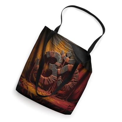 Rustic Om Symbol for Yoga and Meditation Practice Tote Bag