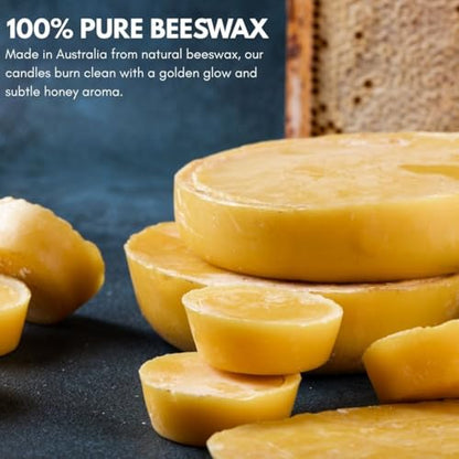 20 Minute Pure Beeswax Candles, Beeswax Meditation Candles, Refill Pack of 50 Mini Candles, Stress Releif Gifts for Women,Non Toxic Candle Made in Australia (Refill Pack 50pcs) - size: Refills (50pcs)