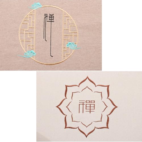 Round Meditation Cushion Mat Set with Washable Cotton Linen Cover, Larger Yoga Mat Bolster Floor Pillows Seating for Adults Meditation Accessories grey-40cm