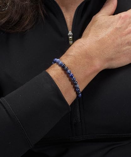 Cherry Tree Collection - Small, Medium, Large Sizes - Gemstone Beaded Bracelets For Women and Men - 6mm Round Beads - color: Sodalite, size: Small