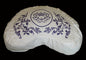 Meditation Cushion Crescent Zafu Purity Collection Ivory Lotus Enlightenment Lavender - color: Lavenderlotus