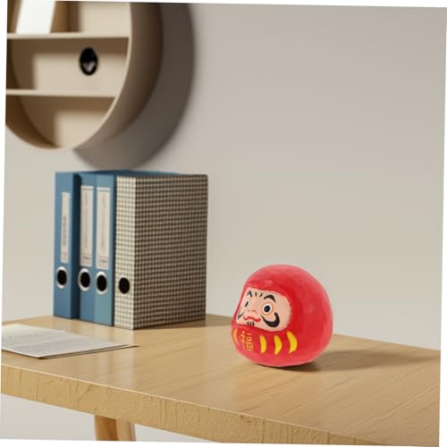 Unique Miniature Statue Decorative Wooden Bodhidharma Artistic Appeal Multifunctional Home Decor Retro Style