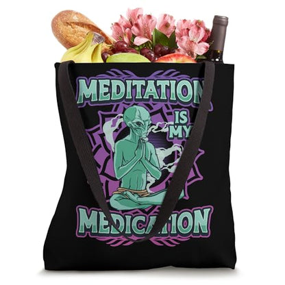Meditation Is My Medication Kundalini Yoga Tote Bag
