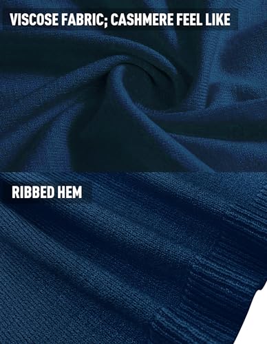 PULI Women's Versatile Knitted Shawls Scarf Poncho Sweater with Buttons Lightweight Spring Summer Fall Wraps - color: A-dark Slate Blue