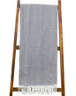 Cotton Acrylic Adirondack Herringbone Woven Throw - Throw Blanket - Soft, Lightweight, Rockport - color: Rockport
