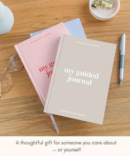 Lamare Guided Journal for Women with Prompts - One Question a Day Reflection Journal Prompts for Healing, Gratitude, and Mindfulness - Self Care Routine & Mental Health Gift - Taupe - color: Taupe