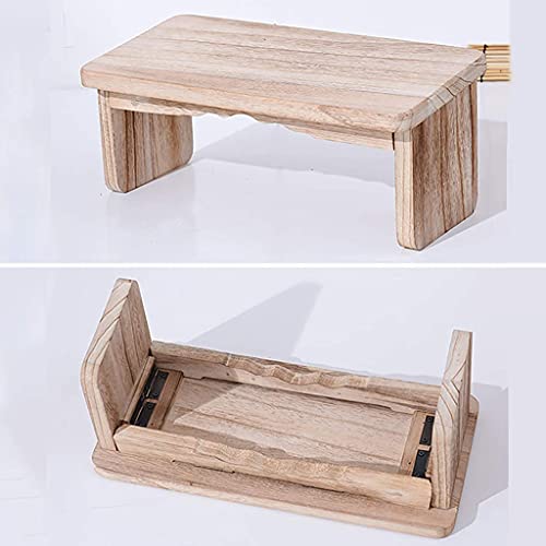 Solid Wood Meditation Bench, Portable Kneeling Stool, Detachable Legs or Hinged Folding Legs, Original Ergonomic Design