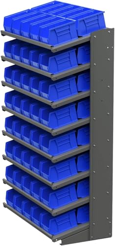 Akro-Mils 30237 AkroBins Plastic Storage Bins, Space-Saving Stackable Bins for Garage, Pantry, Craft Organization, 9" x 6" x 5", Blue, 12-Pack - color: Blue