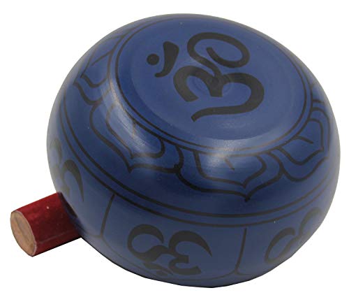 DharmaObjects Yoga Meditation 6 Inches OM Mantra Singing Bowl/Pad/Mallet Gift Set (Blue) - color: Blue, size: OM Mantra