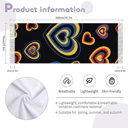Ladies Warm Autumn Scarf Pashmina Wraps Shawl Winter Cozy - color: Picture (377)