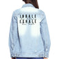 Inhale the Future Exhale the Past Women's Casual Denim Jacket - Gifts for Mindfuls - Mindfulness Women Stuff - color: Light Washed, size: X-Large