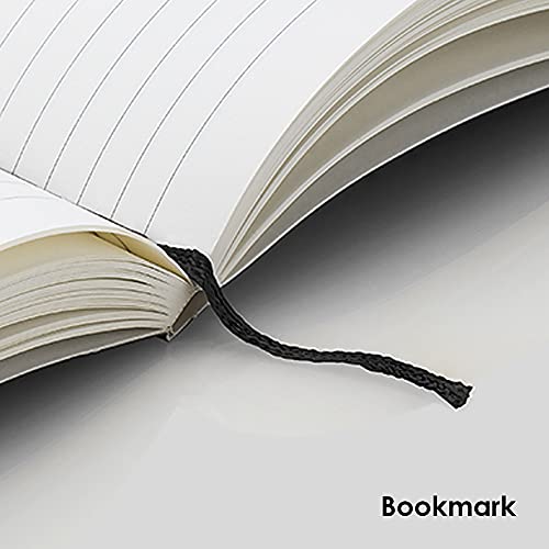 myPAPERCLIP Executive Series A5 Ruled Notebook | 192 Pages, 80 GSM, Soft Cover, A5 (5.83 x 8.27 in) | Flat Lay | Bookmark, Elastic Closure & Back Pocket | Blue - color: Blue, size: A5, Ruled