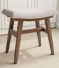 AnywaysWood Wooden Vanity Stool, Makeup Small Bench Seat Solid Wood with Upholstery Saddle Seat Stools Concave Ergonomic Chair Easy to Install for Bedroom Wooden Vanity Chair, Wooden Stool 16" Wide