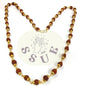 SSUE Nature 5 Mukhi Rudraksha 6mm 45 Beads Mala with Golden Cup Fancy Holy Jewellery Symbol of Spirituality Religion Reiki for Peace, Balance,Meditation Every Wear Unisex Accessory Gift