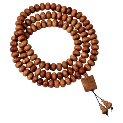 Zen Dear Unisex Thuja Sutchuenensis Wood Beads Wooden Bracelet Necklace Prayer Mala Wristband Bracelet - style: 6mmx10mmx108 Abacus Beads