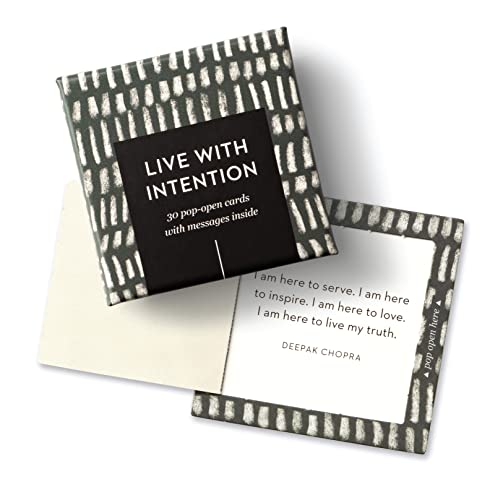 Compendium ThoughtFulls Pop-Open Cards — 2-Pack of Mindfulness, Live with Intention — 60 Pop-Open Cards, Each with a Different Message Inside