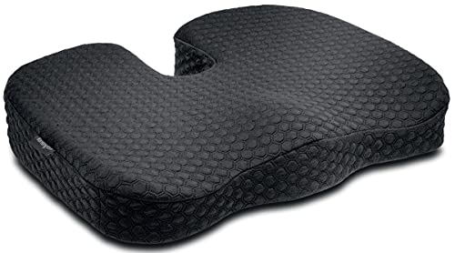 Kensington Cooling Gel Seat Cushion, Ergonomic Cooling Gel Memory Foam Seat Rest for Office Chairs, Car, Home & Travel – Black (K55807WW)