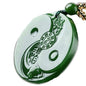 Meditation Necklace, Natural Green Jade Pendant Hand Carved Pendants Fashion Necklace Jewelry Lucky Amulet