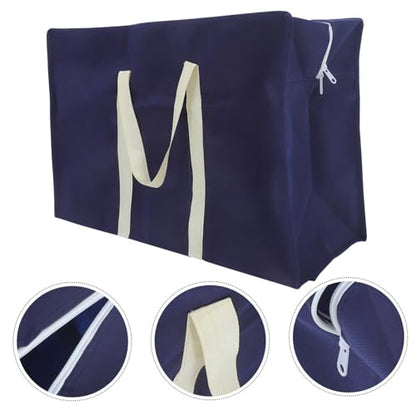 Folding Large Storage Bag Durable Non Woven Clothes Container for Household Sundries Travel Tote for Moving and Organizing Comforters Quilts and More