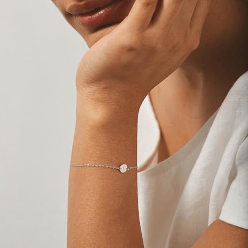 Personalized Initial Bracelet for Women Stainless Steel Letters Bracelet Delicate Coin Dainty Disc Alphabet Charm Bracelet Monogram Name Bracelet - style: Y