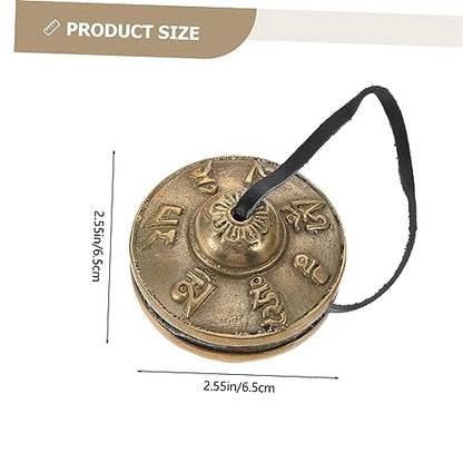 Tibetan Copper Tingsha Meditation Chime Bell Set for Yoga and Spiritual Practice Lightweight Easy to Carry for Mindfulness and Sound Therapy