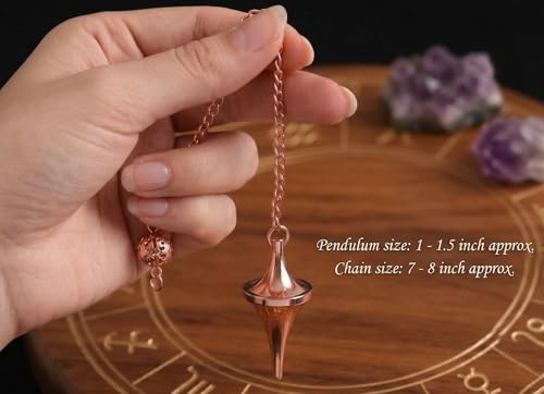 Space Ship Design UFO Cone Point Copper Metal Pendulum Healing dowsing Divination Meditation Metaphysical Reiki Pendulum - color: Copper Metal Pendulums