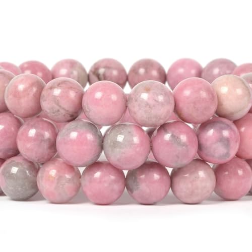 Justinstones Gemstone Crystals Chakra Beads Bracelet Crystal Healing 10mm Round Stretchable Bracelet for Her Gift - color: AA Pink Tourmaline