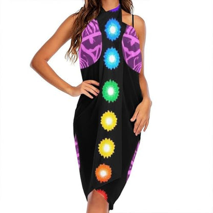 Women's Lightweight Long Scarf Thin Scarf Beach Headscarf Wimwear Bikini Wrap - color: Color639