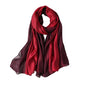 WINCESS.YU Women Gradient Scarf Long Shawls and Wraps Fashion Plain Pashmina Formal Scarf - color: Red