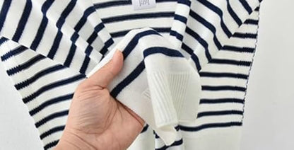 Womens Striped Pashmina Shawls and Wraps Knitted Sweater Casual Shawl Wraps Scarf Cardigan Cape Coverup Shoulder Top
