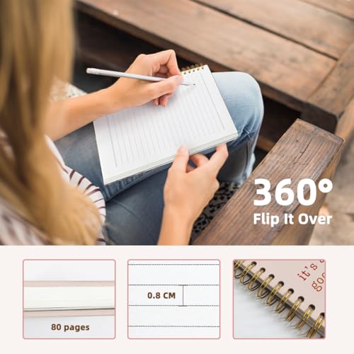 Teacher Notebook, Teacher Gifts for Women, Teacher Appreciation Gifts, Thank You Teacher Gifts, Teacher Desk Supplies, It's a Good Day to Teach Tiny Humans Teacher Spiral Notebook 5.5x8.3 Inch - color: Teach Tiny - White