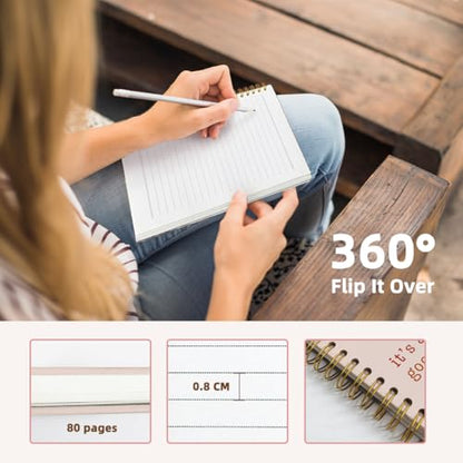 Teacher Notebook, Teacher Gifts for Women, Teacher Appreciation Gifts, Thank You Teacher Gifts, Teacher Desk Supplies, It's a Good Day to Teach Tiny Humans Teacher Spiral Notebook 5.5x8.3 Inch - color: Teach Tiny - White