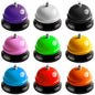 10 Pcs Game Call Bell Colorful Desk Bell Metal Ring Bell 3 Inch Diameter Hand Bells Bulk for Adults Service Bell for Desk Hotel Restaurant Office School Kitchen Bar Counter Supplies