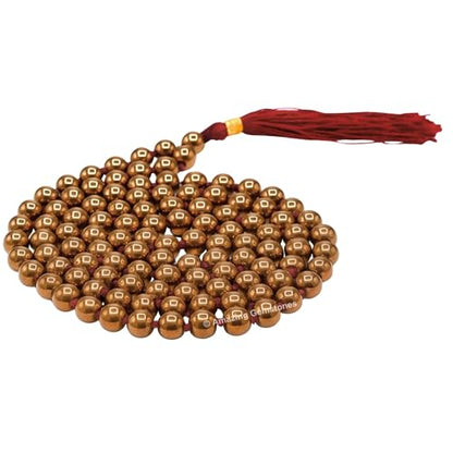 Amazing Gemstone Copper Hematite Mala - Knotted - color: Copper Hematite, style: Knotted