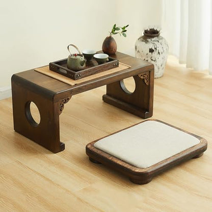 Kneeling Chair,Meditation Bench Kneeling Stool,Meditation Stool, Yoga Stool, Japanese Low Tatami Bench, Kneeling Tea Stool, Portable Meditation Stool, Japanese Style Cushion Stool for Living Room(Smal - size: Small