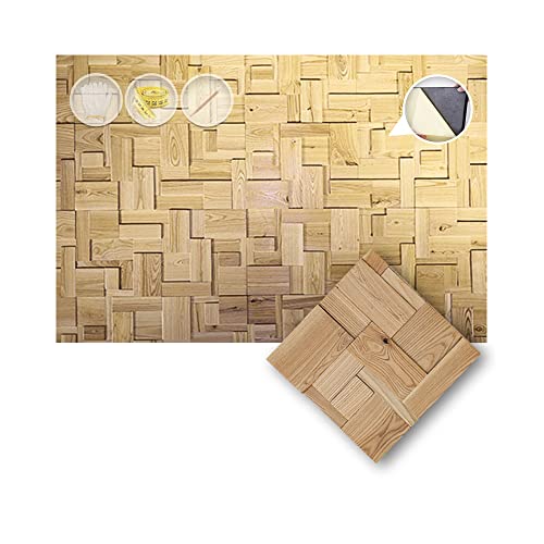 1 Aesthetic Block Style High-Grade Finland Wooden Wall Art Panel Room DIY Acoustic Sound Diffuser STC 27 Home Decorative Sound Absorbing Noise Reduction Wood Decor 12x12in AP1252 - color: Block Style, size: 1 piece - 12 x 12 in