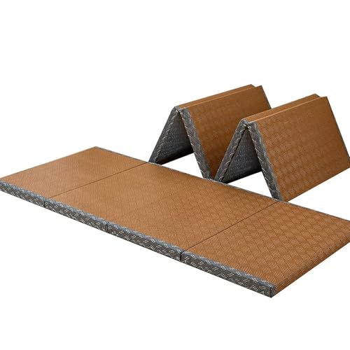 Japanese Tatami Mat, Tatami, Rug, Foldable Mattress, Roll up Rug, Japanese Floor Mattress, Floor Sleeping Japanese Futon Mattress, Meditation Yoga, Zen - size: Brown 100×200×3.5cm