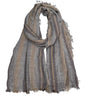 Artistic Retro Cotton And Linen Scarf, Plain Tie Dye Gradient Autumn And Winter New Soft Cotton Shawl - color: Light Gray