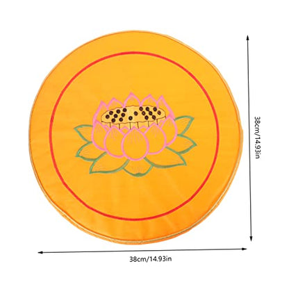Happyyami Ancestral Hall Prayer Meditation Cushion Chanting Seat Pad Yoga Mat Design - color: Yellow