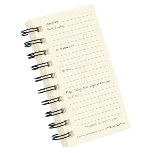 Write it Down series by Journals Unlimited, Guided Journal, Me, A Personal Journal, Mini-Size 3”x5.5”, Kraft Hard Cover, Made in USA