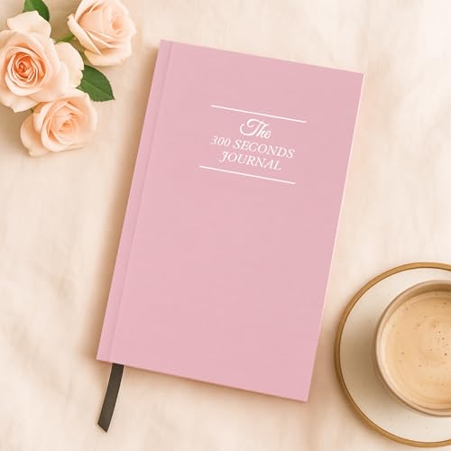 Gratitude Journal – 5 Minute Daily Reflection with Prompts for Mindfulness, Self Care & Positive Thinking, 300 Seconds Guided Journal Pink Edition for Women & Men Available All Year Round - color: Light Pink